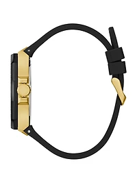 Black and Gold-Tone Multifunction Watch
