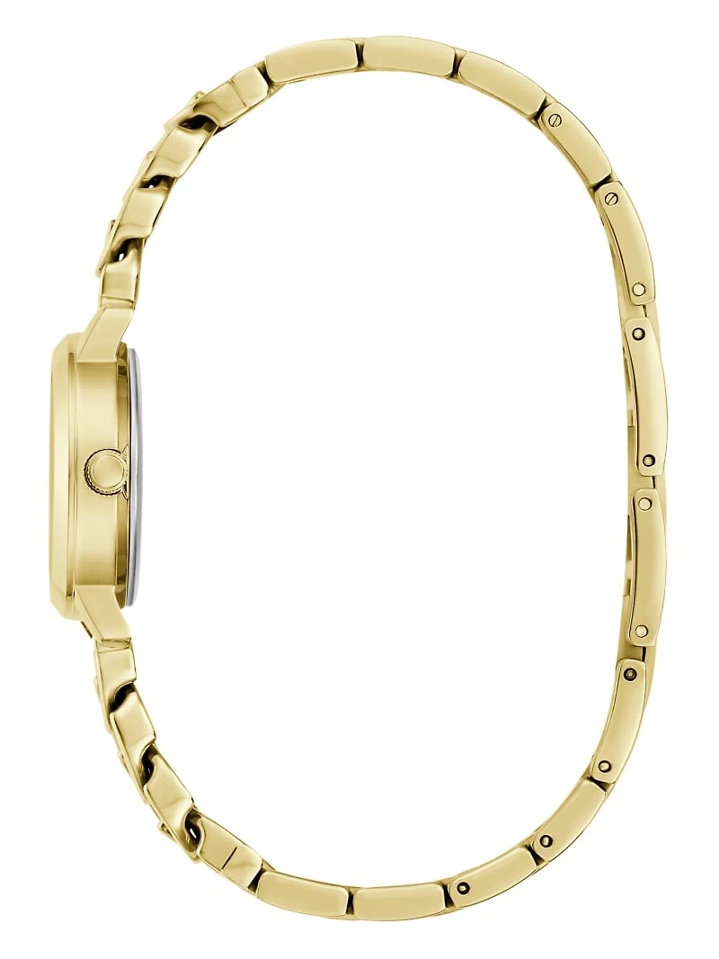 Gold-Tone Mixed Chain Analog Watch