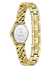 Gold-Tone Mixed Chain Analog Watch
