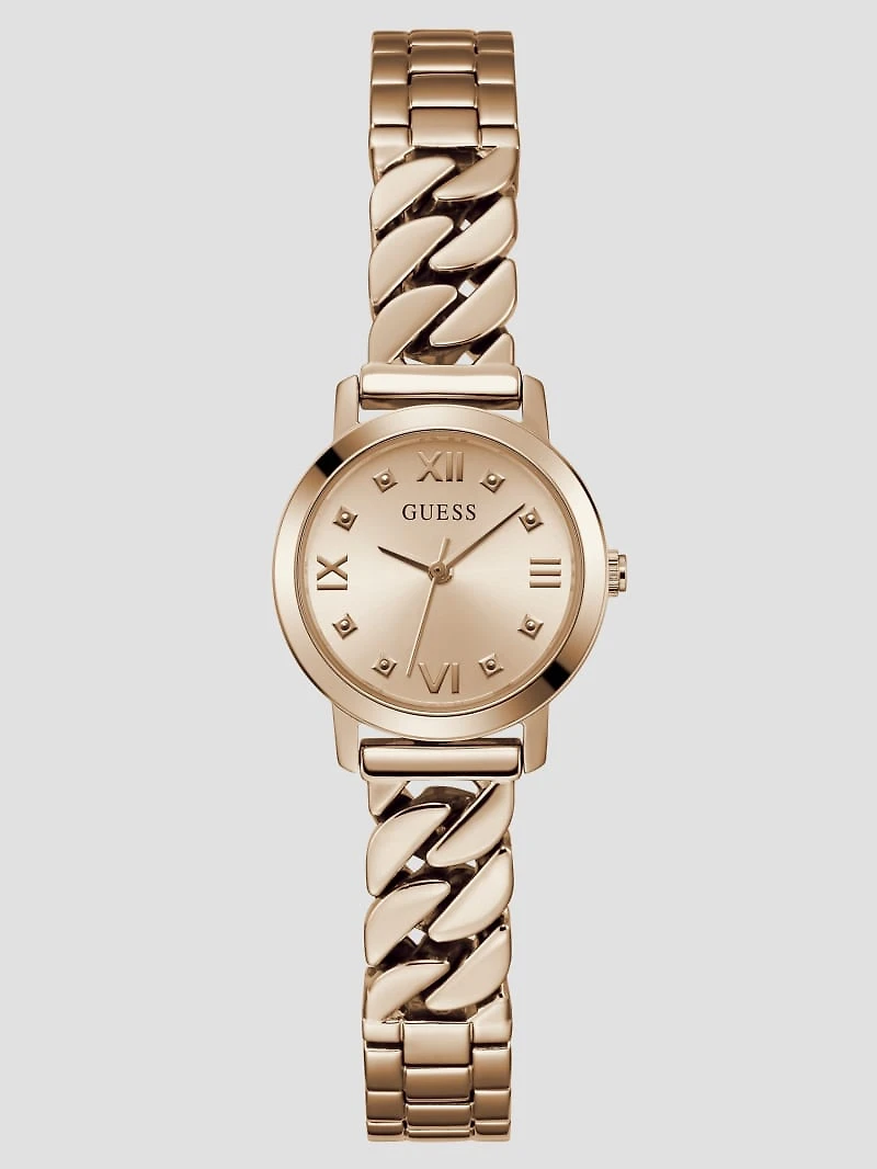 Rose Gold-Tone Mixed Chain Analog Watch