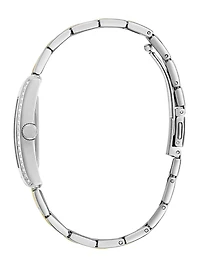 Multi-Tone Crystal Square Analog Watch