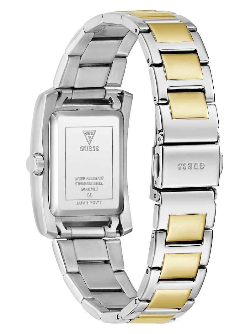 Multi-Tone Crystal Square Analog Watch