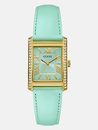 Blue Leather Analog Watch