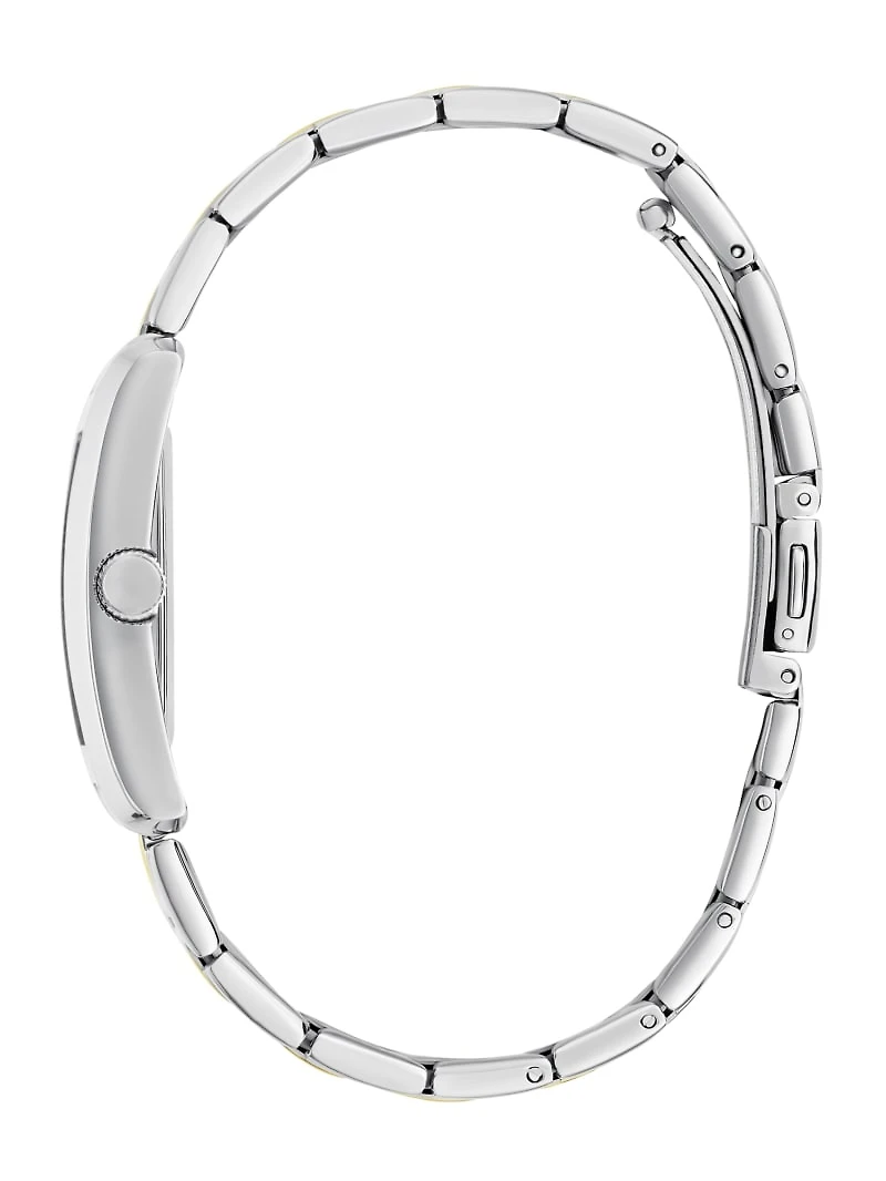 Multi-Tone and Black Square Analog Watch