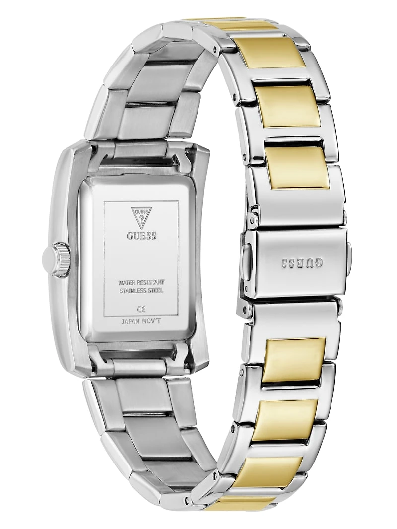 Multi-Tone and Black Square Analog Watch
