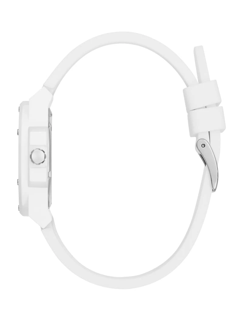 White Analog Silicon Watch