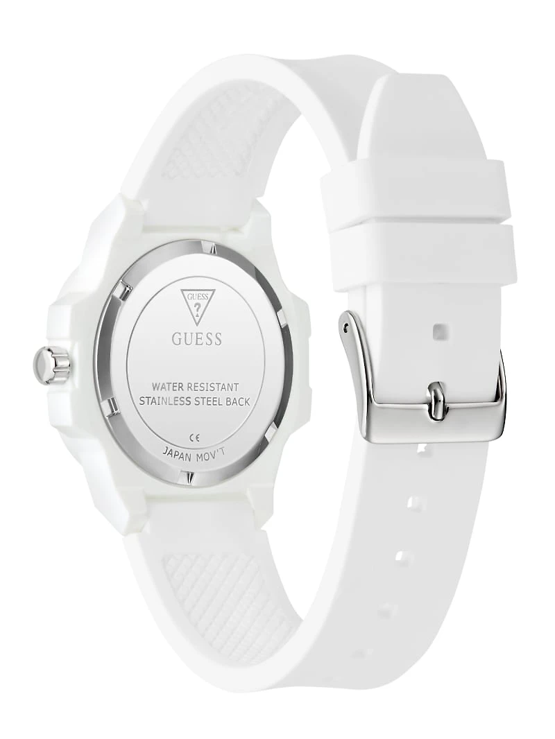 White Analog Silicon Watch