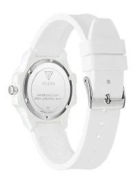 White Analog Silicon Watch