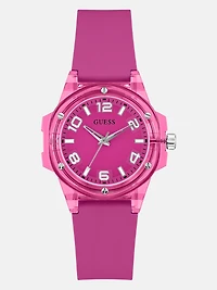 Pink Analog Silicon Watch