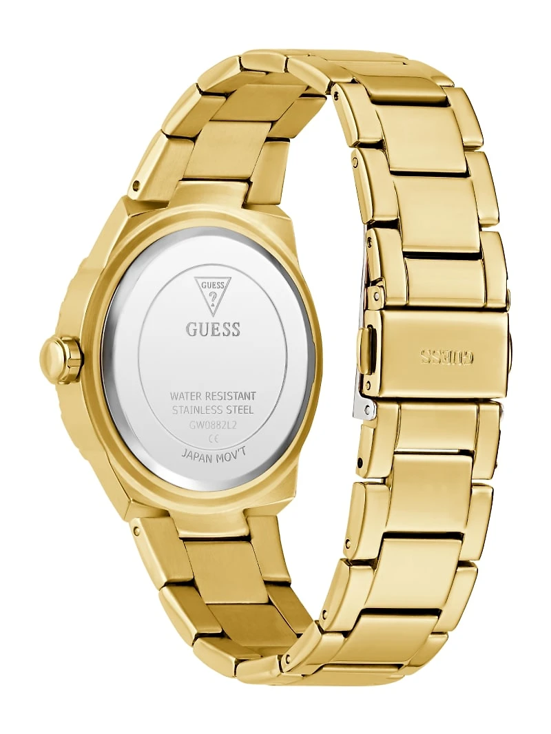 Gold-Tone and Rainbow Analog Watch