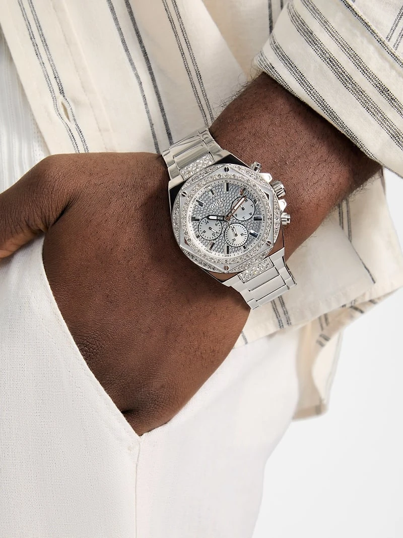 Silver-Tone Multifunction Watch