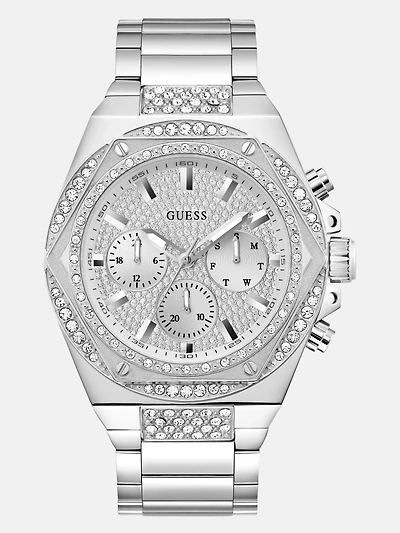 Silver-Tone Multifunction Watch