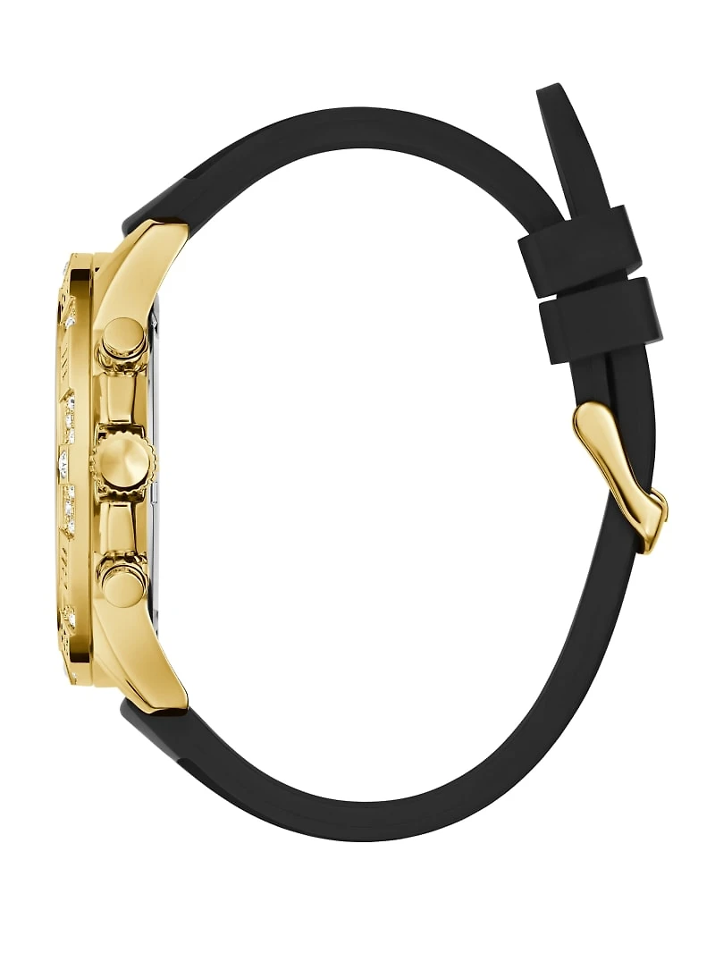 Black Silicon Multifunction Watch