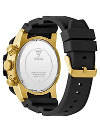 Black Chronograph Silicon Watch