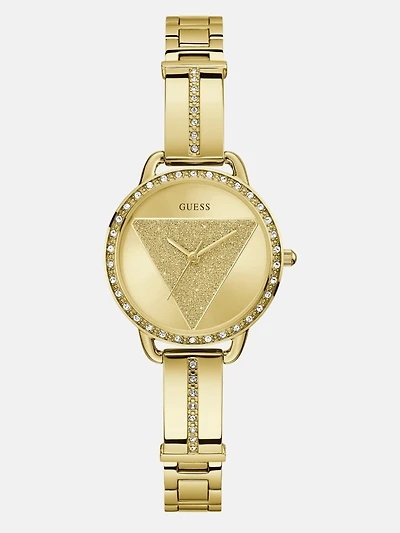 Gold-Tone Triangle Analog Watch