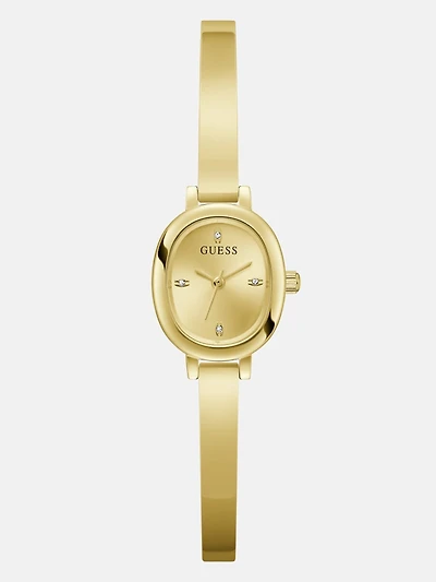 Gold-Tone Oval Analog Watch