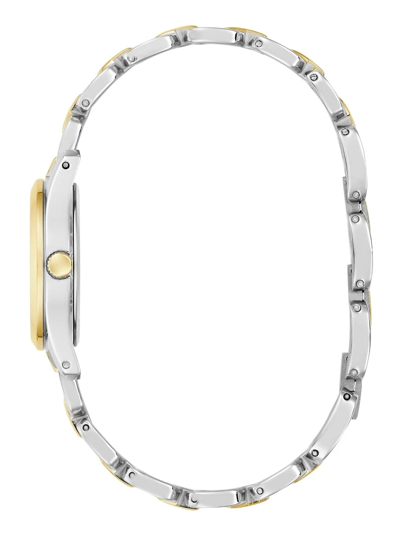 Two-Tone and Blue Analog Watch