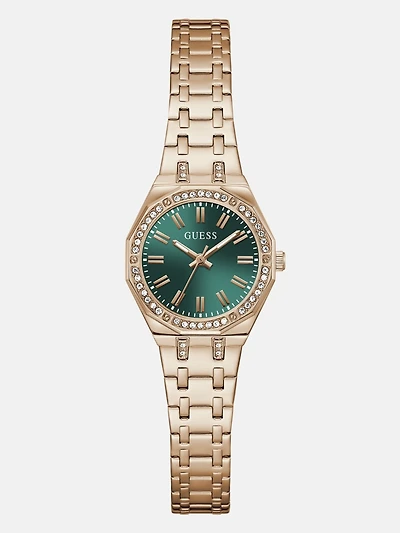 Crystal Recycled Steel analogue watch 25 mm