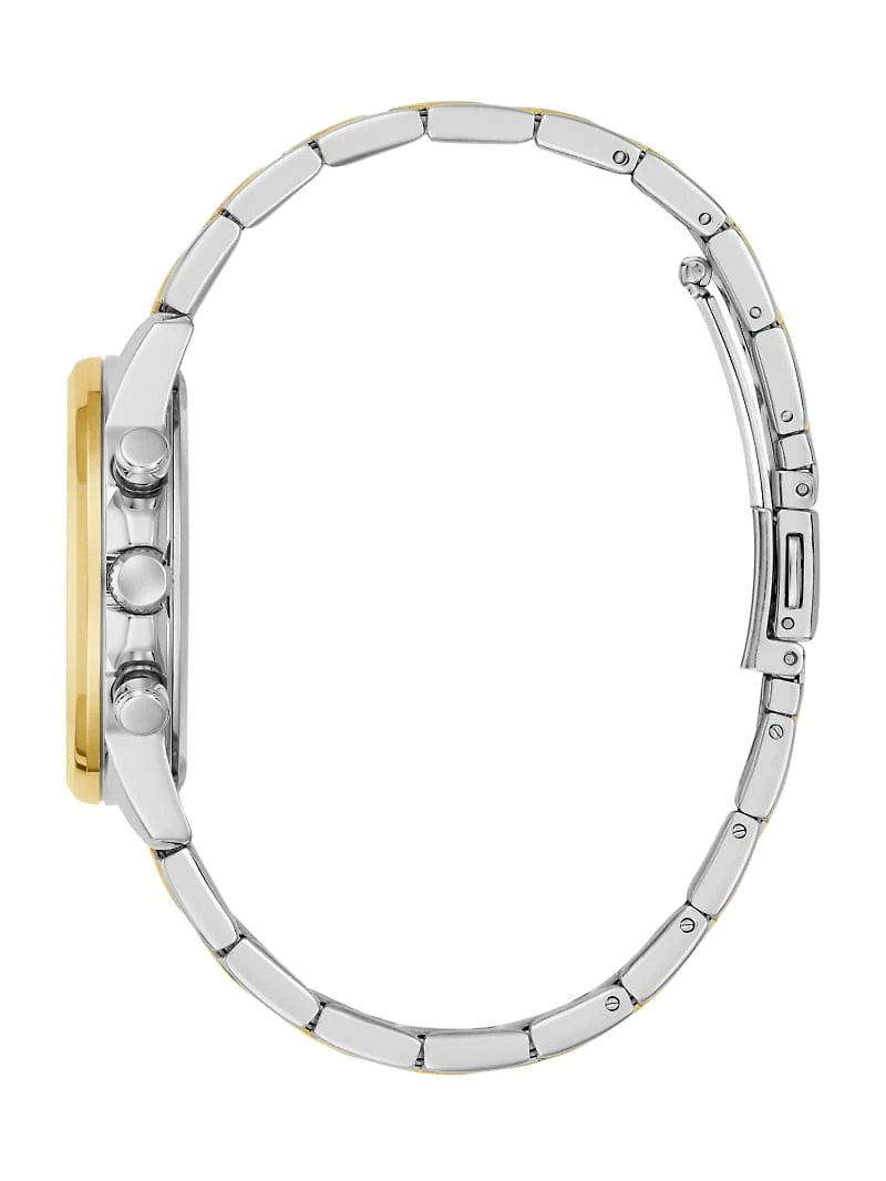 Two-Tone and Blue Chronograph Watch