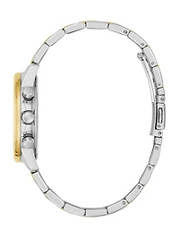 Two-Tone and Blue Chronograph Watch