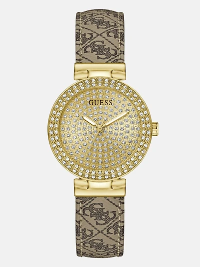 Gold-Tone and Quatro G Analog Watch