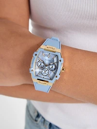 Blue Silicone Multifunctional Watch