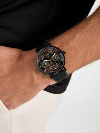 Black Multifunction Silicone Watch