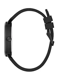 Black Multifunction Silicone Watch