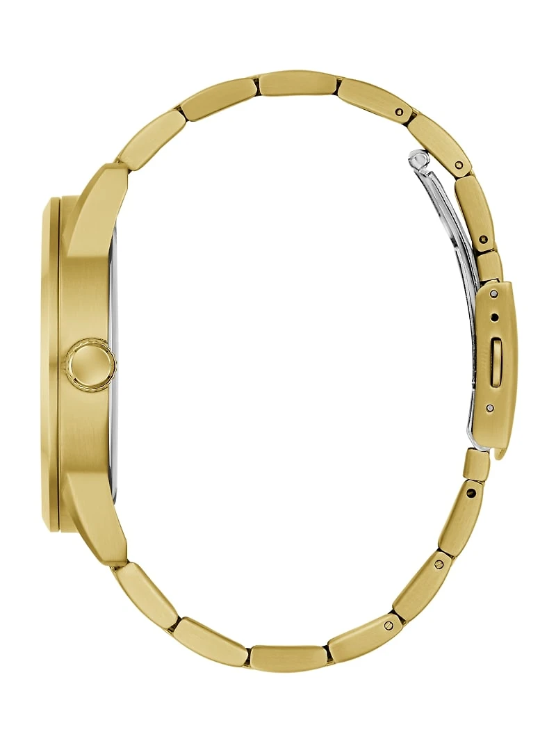 Gold-Tone and Blue Multifunction Watch