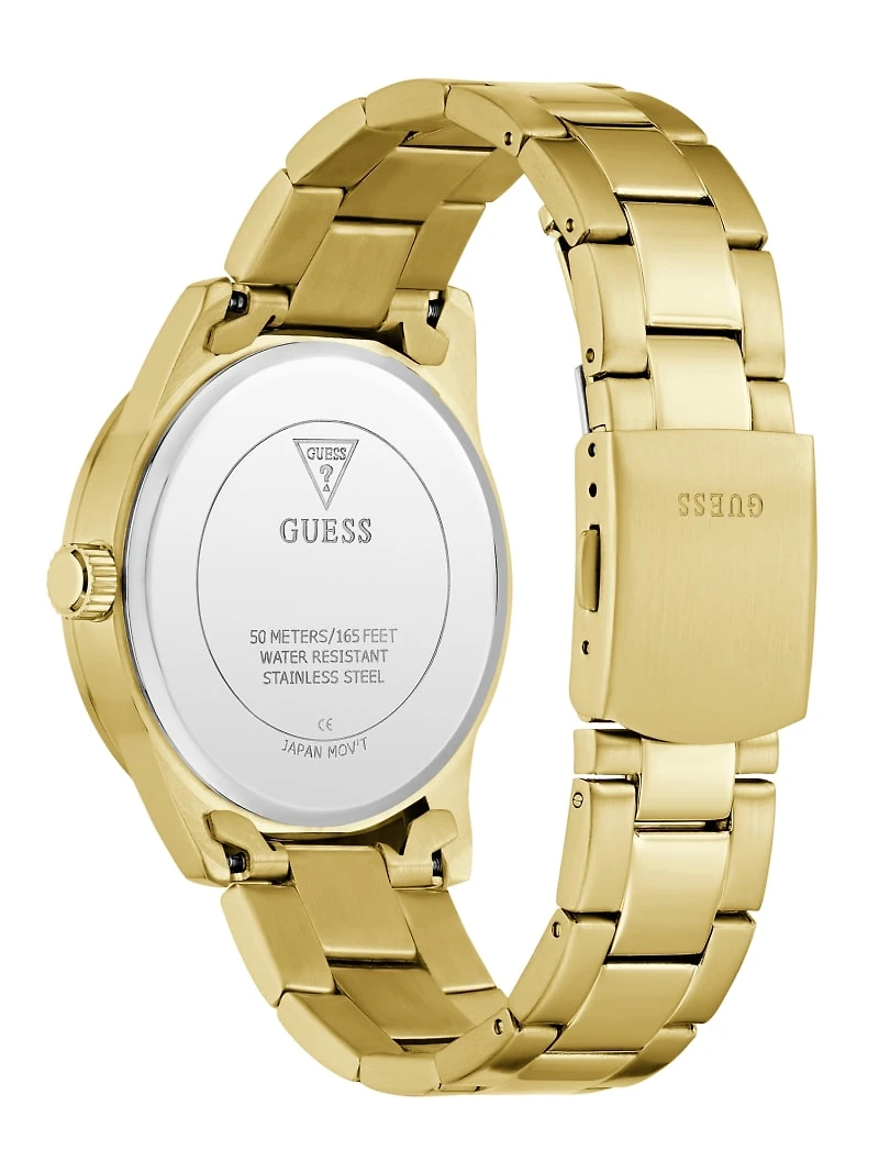 Gold-Tone and Black Analog Watch