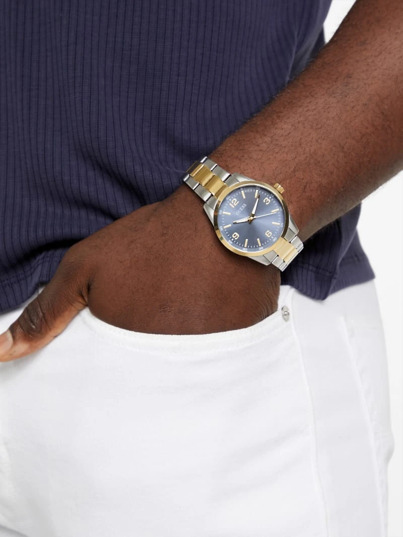 Two-Tone Analog Watch