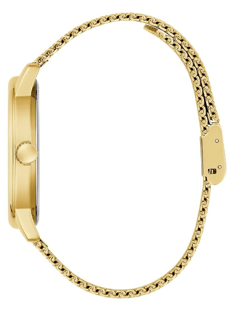 Gold-Tone and Black Analog Watch