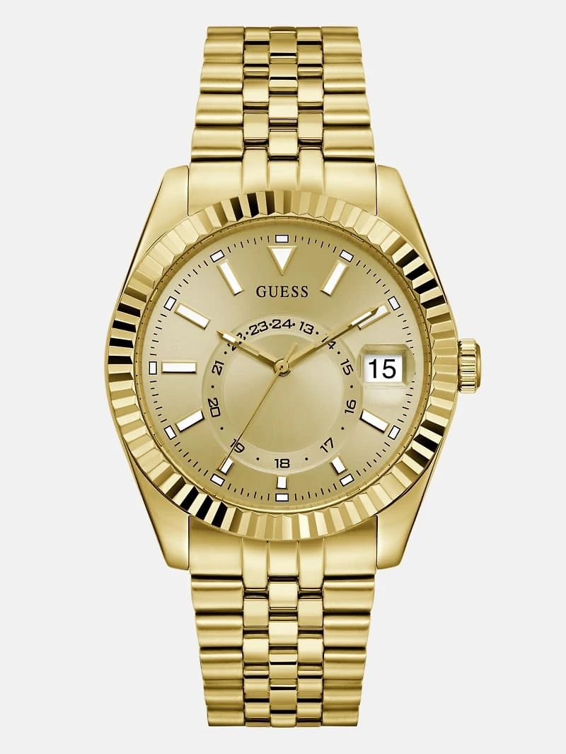 Gold-Tone Multifunction Watch