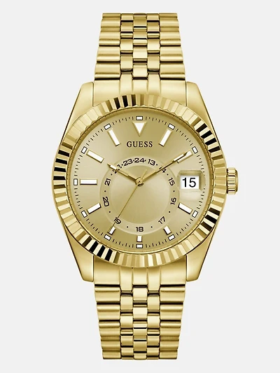Gold-Tone Multifunction Watch