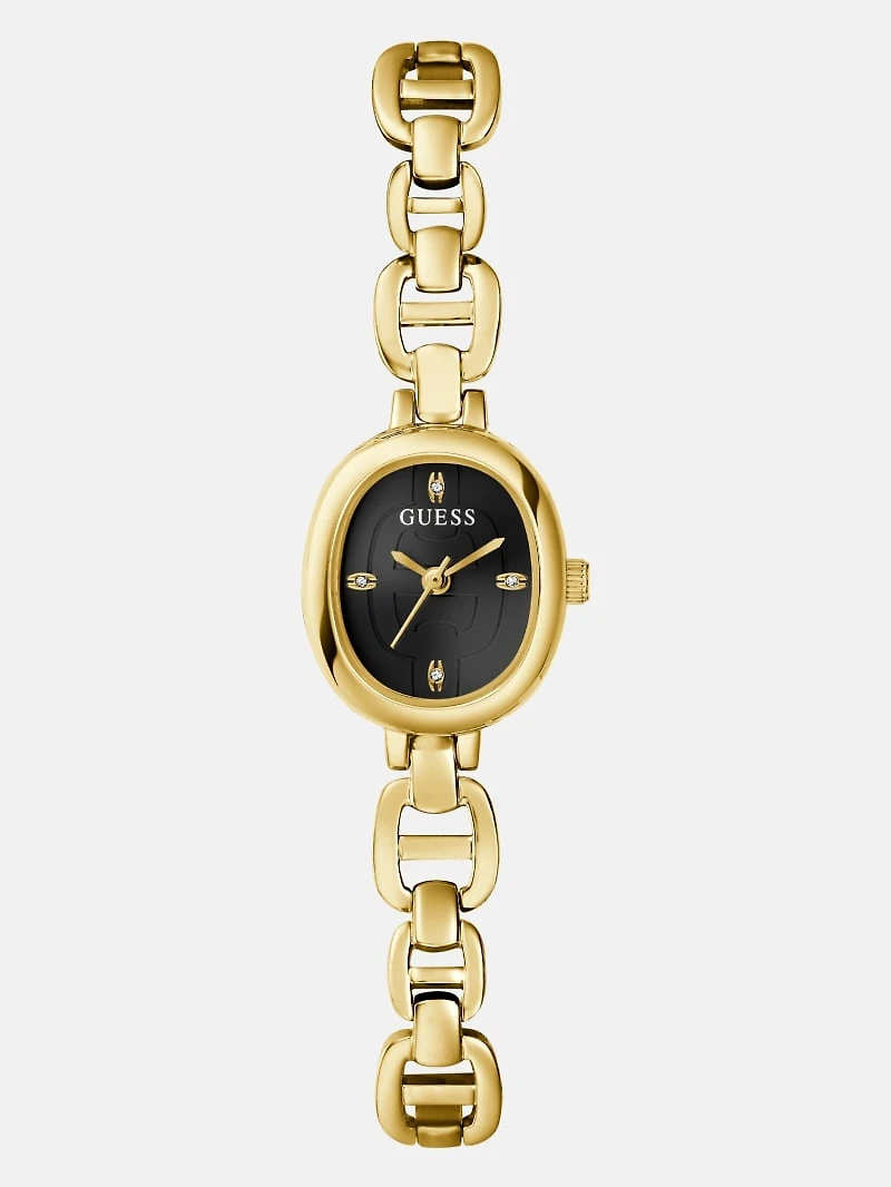 Gold-Tone and Black Analog Watch