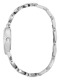 Stainless steel analogue watch mm
