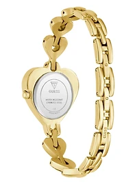 Gold-Tone Heart Analog Watch