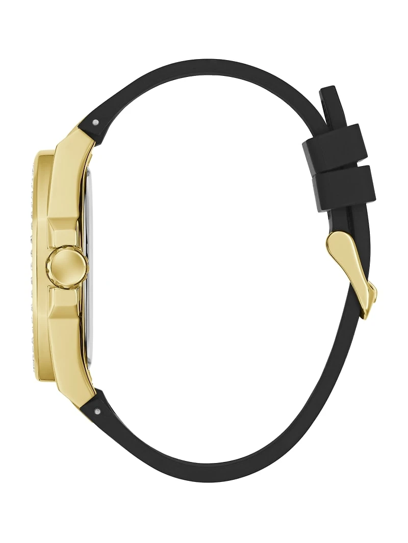 Gold-Tone and Black Multifunctional Watch