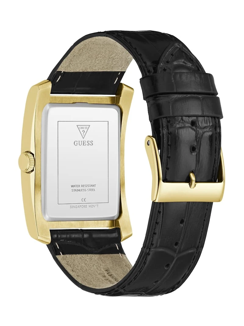 Gold-Tone and Emerald Analog Watch