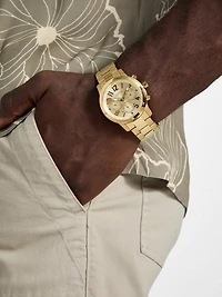 Stainless steel multi-function watch 44 mm