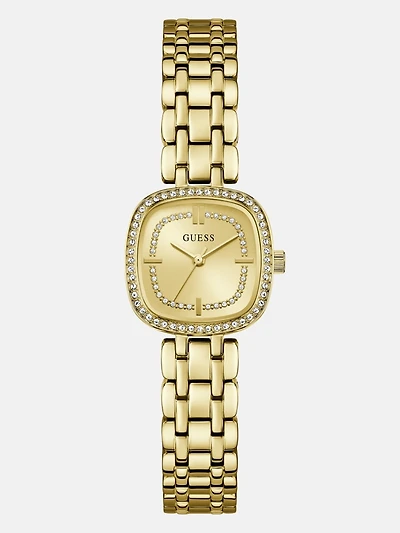 Crystal Stainless steel analogue watch