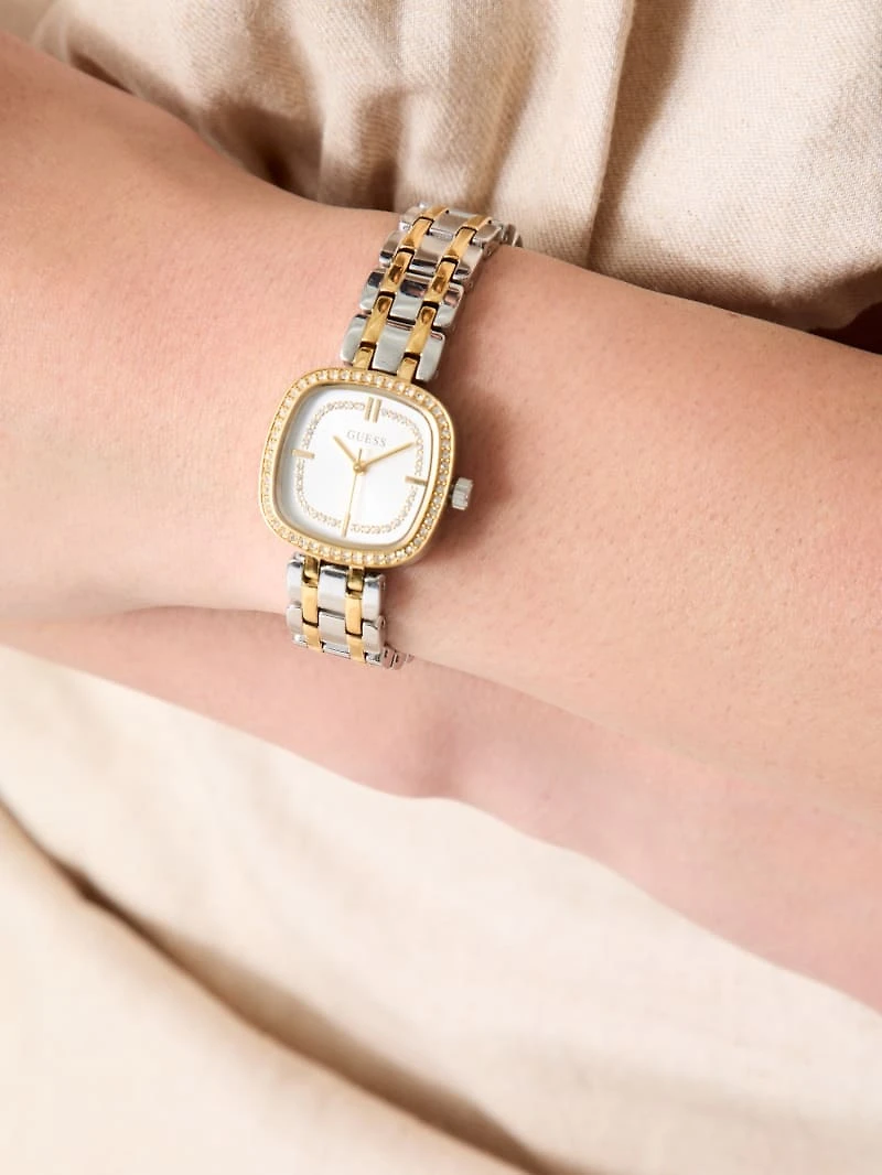 Crystal Recycled Steel analogue watch