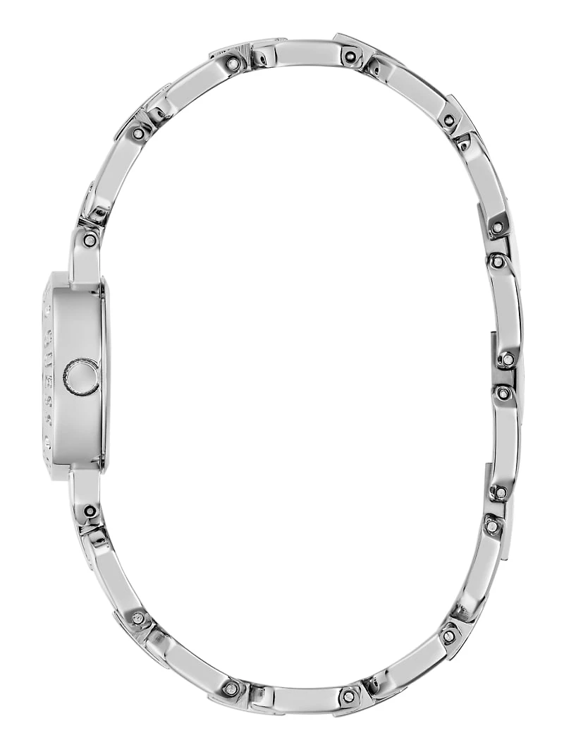 Crystal Recycled Steel analogue watch 22 mm