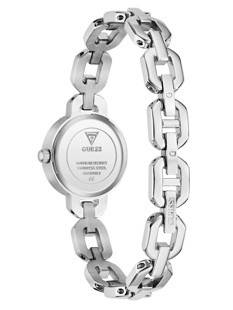 Crystal Recycled Steel analogue watch 22 mm
