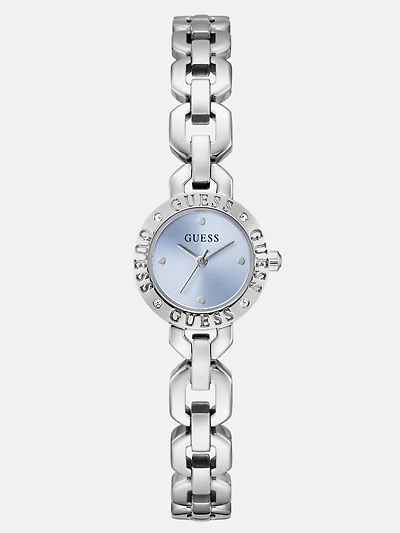Crystal Recycled Steel analogue watch 22 mm
