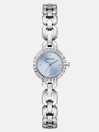 Crystal Recycled Steel analogue watch 22 mm