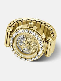 Crystal Stainless steel analogue ring 18 mm