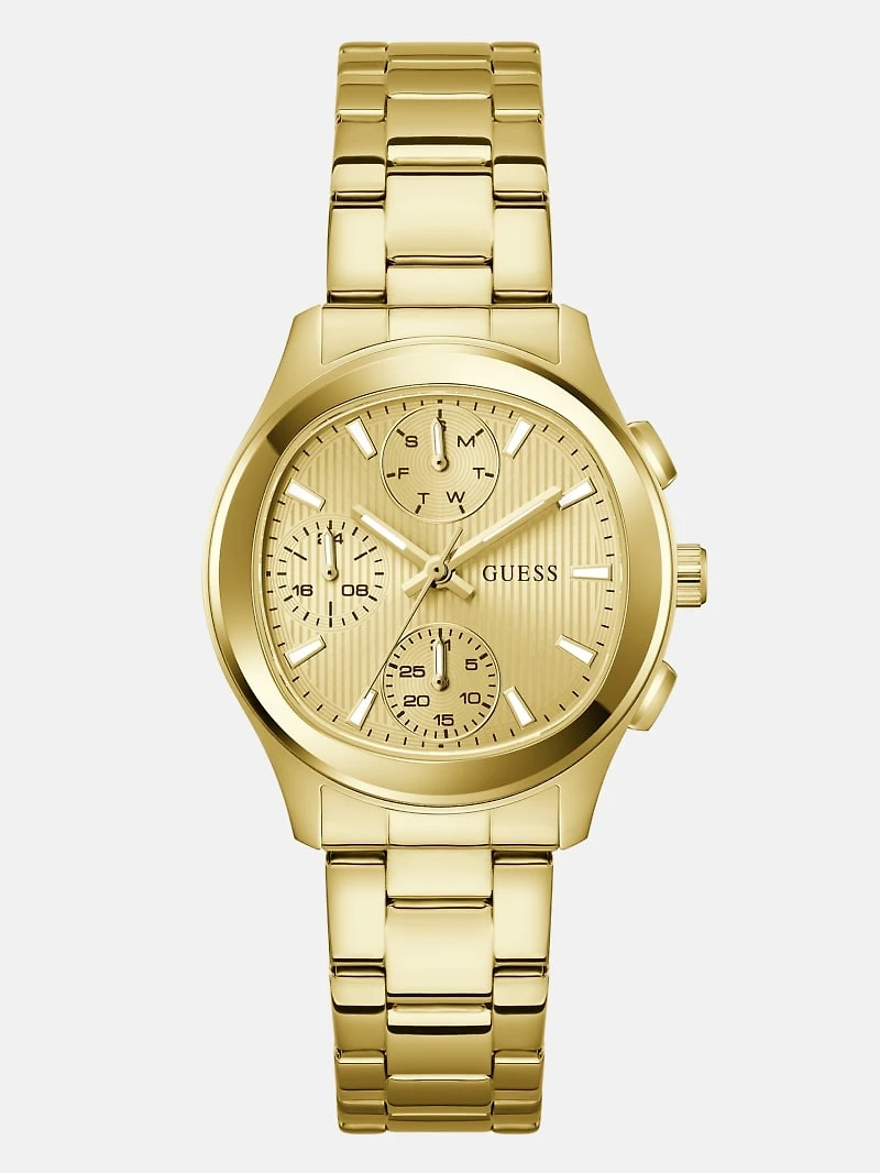 Recycled steel multi-function watch