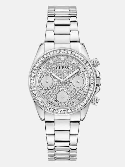 Crystal Stainless Steel multi-function watch