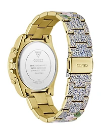 Floral Stainless steel analogue watch mm